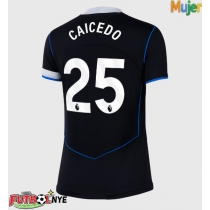 Camiseta Chelsea Moises Caicedo #25 Tercera Equipación para mujer 2025-26 manga corta